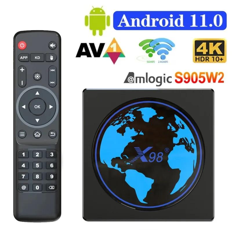   4K ̵ ÷̾  ڽ, ȵ̵ 11, X98 ̴ ȵ̵ 11.0, Amlogic S905W2 TV ڽ, 4GB, 64GB, X98MINI 2G, 16G, 4GB, 32GB